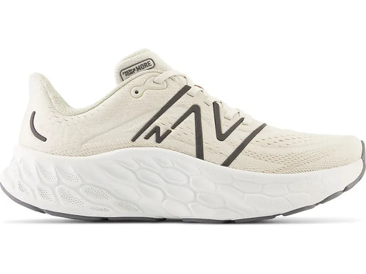 Men's New Balance Fresh Foam X More v4, Timberwolf/Black Metallic, 10.5 D Medium