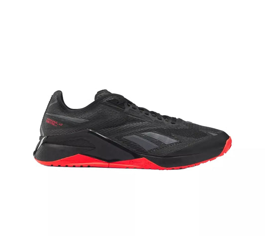 Men's Reebok Nano X2 Froning, Core Black/Pure Grey 8/Neon Cherry, 8.5 D Medium