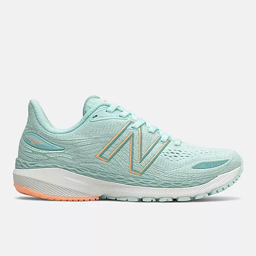 Women's New Balance Fresh Foam X 860v12, Pale Blue Chill/Light Mango, 9.5 B Medium