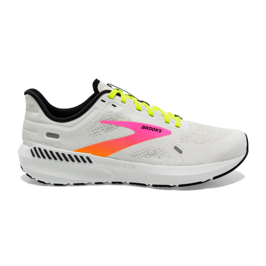 Men's Brooks Launch GTS 9, White/Pink/Nightlife, 11 D Medium